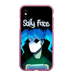 Чехол iPhone XS Max матовый Sally Face: Light Silhouette, цвет: 3D-малиновый