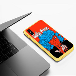 Чехол iPhone XS Max матовый Sally Face: Bloody Horror, цвет: 3D-желтый — фото 2