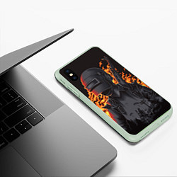 Чехол iPhone XS Max матовый PUBG: Loot Soldiers, цвет: 3D-салатовый — фото 2
