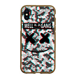 Чехол iPhone XS Max матовый Mell x Gang, цвет: 3D-коричневый