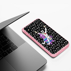 Чехол iPhone XS Max матовый Marshmello x Llama, цвет: 3D-баблгам — фото 2