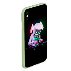 Чехол iPhone XS Max матовый Marshmello: Disco for You, цвет: 3D-салатовый — фото 2