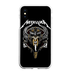 Чехол iPhone XS Max матовый Metallica: Hard Metal, цвет: 3D-белый