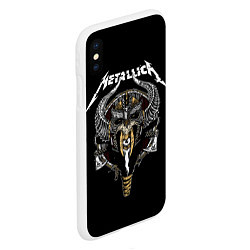 Чехол iPhone XS Max матовый Metallica: Hard Metal, цвет: 3D-белый — фото 2