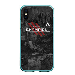 Чехол iPhone XS Max матовый You Are The Champion, цвет: 3D-мятный