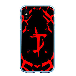 Чехол iPhone XS Max матовый DOOM: Red Slayer, цвет: 3D-голубой