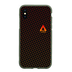 Чехол iPhone XS Max матовый Apex Legends: Orange Dotted