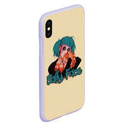 Чехол iPhone XS Max матовый Sally Face: Kid Girl, цвет: 3D-светло-сиреневый — фото 2