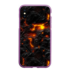Чехол iPhone XS Max матовый Кипящая лава, цвет: 3D-фиолетовый