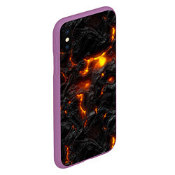 Чехол iPhone XS Max матовый Кипящая лава, цвет: 3D-фиолетовый — фото 2
