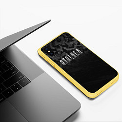 Чехол iPhone XS Max матовый STALKER: Dark Camo, цвет: 3D-желтый — фото 2