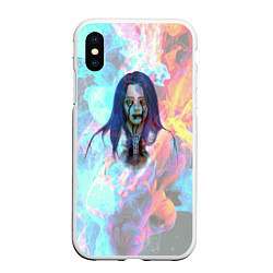 Чехол iPhone XS Max матовый Billie Eilish Dark, цвет: 3D-белый