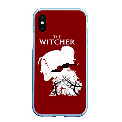 Чехол iPhone XS Max матовый The Witcher: Blood Rain, цвет: 3D-голубой