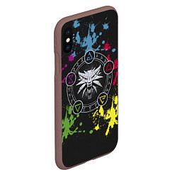 Чехол iPhone XS Max матовый Ведьмак: Сила стихий, цвет: 3D-коричневый — фото 2