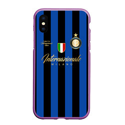 Чехол iPhone XS Max матовый Internazionale Milano, цвет: 3D-фиолетовый