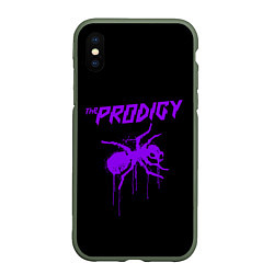 Чехол iPhone XS Max матовый The Prodigy: Violet Ant, цвет: 3D-темно-зеленый