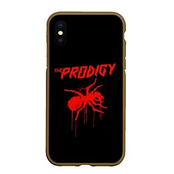 Чехол iPhone XS Max матовый The Prodigy: Blooded Ant, цвет: 3D-коричневый