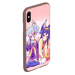 Чехол iPhone XS Max матовый No Game No Life, цвет: 3D-коричневый — фото 2