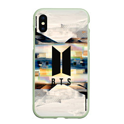 Чехол iPhone XS Max матовый BTS: Light Heaven, цвет: 3D-салатовый