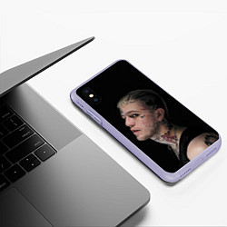 Чехол iPhone XS Max матовый Lil Peep: Dark Angel, цвет: 3D-светло-сиреневый — фото 2