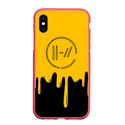 Чехол iPhone XS Max матовый TWENTY ONE PILOTS, цвет: 3D-красный