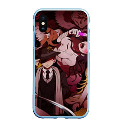 Чехол iPhone XS Max матовый DANGANRONPA, цвет: 3D-голубой