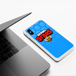 Чехол iPhone XS Max матовый Brawl Stars, цвет: 3D-белый — фото 2