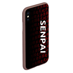 Чехол iPhone XS Max матовый SENPAI, цвет: 3D-коричневый — фото 2