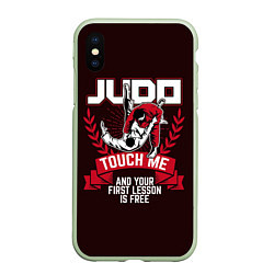 Чехол iPhone XS Max матовый Judo: Touch Me, цвет: 3D-салатовый