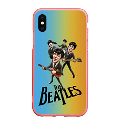 Чехол iPhone XS Max матовый The Beatles - world legend, цвет: 3D-баблгам