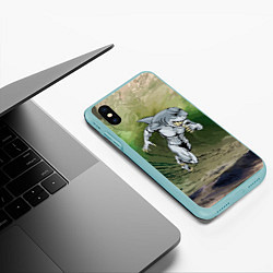 Чехол iPhone XS Max матовый Great White, цвет: 3D-мятный — фото 2