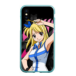 Чехол iPhone XS Max матовый Fairy Tail: Lucy, цвет: 3D-мятный