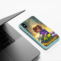 Чехол iPhone XS Max матовый Фриск и Азриэль, цвет: 3D-мятный — фото 2