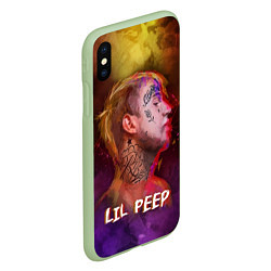 Чехол iPhone XS Max матовый Lil Peep ART, цвет: 3D-салатовый — фото 2