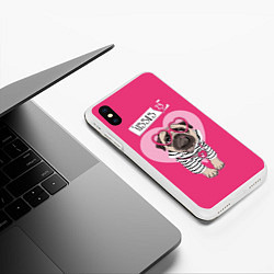 Чехол iPhone XS Max матовый Kisses, цвет: 3D-белый — фото 2