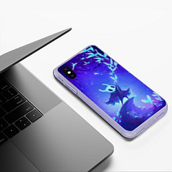 Чехол iPhone XS Max матовый Hollow Knight, цвет: 3D-светло-сиреневый — фото 2