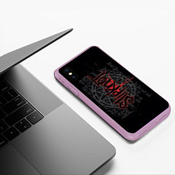 Чехол iPhone XS Max матовый Slipknot: Pentagram, цвет: 3D-сиреневый — фото 2