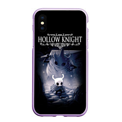 Чехол iPhone XS Max матовый Hollow Knight, цвет: 3D-сиреневый