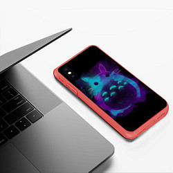 Чехол iPhone XS Max матовый Милый Тоторо, цвет: 3D-красный — фото 2