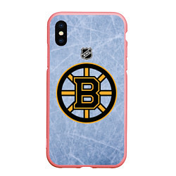 Чехол iPhone XS Max матовый Boston Bruins: Hot Ice, цвет: 3D-баблгам