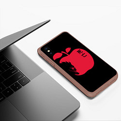 Чехол iPhone XS Max матовый Яблоко Рюка, цвет: 3D-коричневый — фото 2