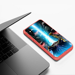 Чехол iPhone XS Max матовый Overlord, цвет: 3D-красный — фото 2