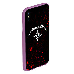 Чехол iPhone XS Max матовый METALLICA, цвет: 3D-фиолетовый — фото 2