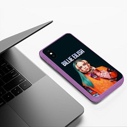 Чехол iPhone XS Max матовый BILLIE EILISH, цвет: 3D-фиолетовый — фото 2