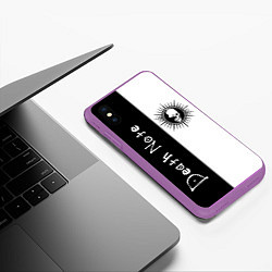 Чехол iPhone XS Max матовый Death Note 1, цвет: 3D-фиолетовый — фото 2