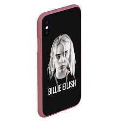 Чехол iPhone XS Max матовый BILLIE EILISH, цвет: 3D-малиновый — фото 2
