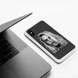 Чехол iPhone XS Max матовый BILLIE EILISH, цвет: 3D-белый — фото 2