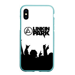 Чехол iPhone XS Max матовый LINKIN PARK, цвет: 3D-мятный