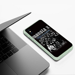Чехол iPhone XS Max матовый Monsta X, цвет: 3D-салатовый — фото 2