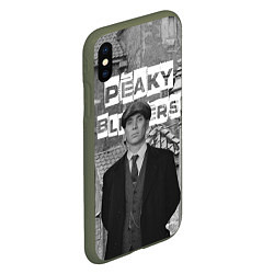 Чехол iPhone XS Max матовый Peaky Blinders, цвет: 3D-темно-зеленый — фото 2